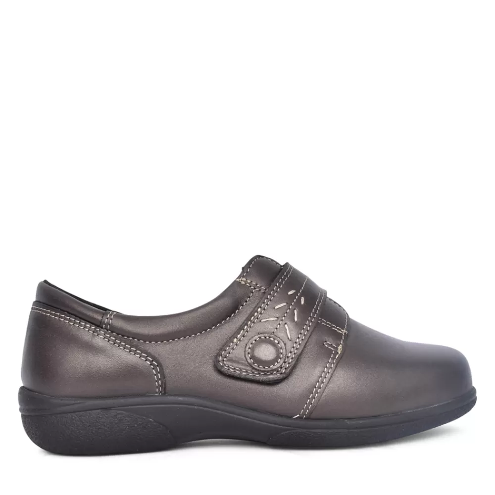 Ladies EASY B Ladies Rory 2V Velcro Shoe In Bronze