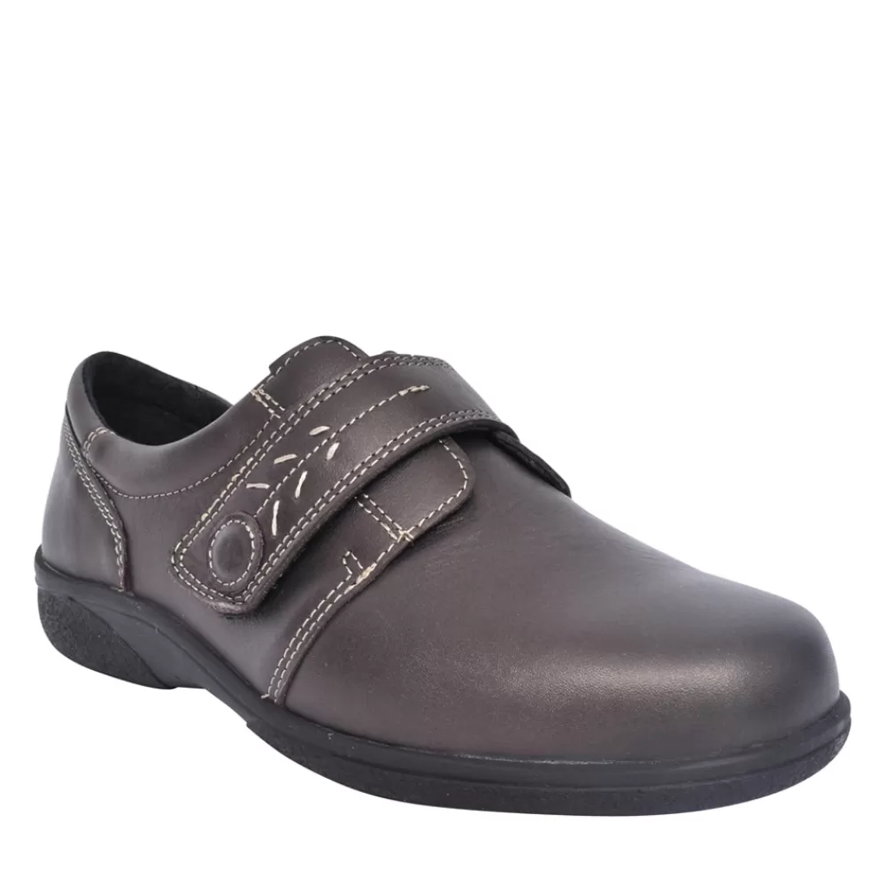 Ladies EASY B Ladies Rory 2V Velcro Shoe In Bronze