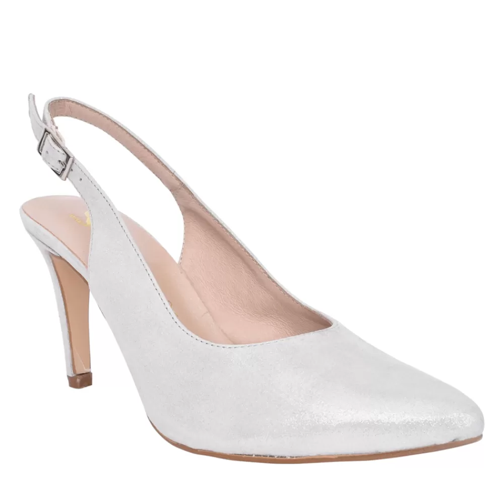 Ladies ZANY Ladies Rp0003 Medium Heel Slingback In Grey