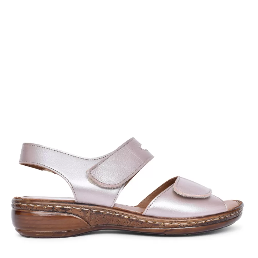 Ladies FOOTSOFT Ladies Sadie Sandal In Pewter
