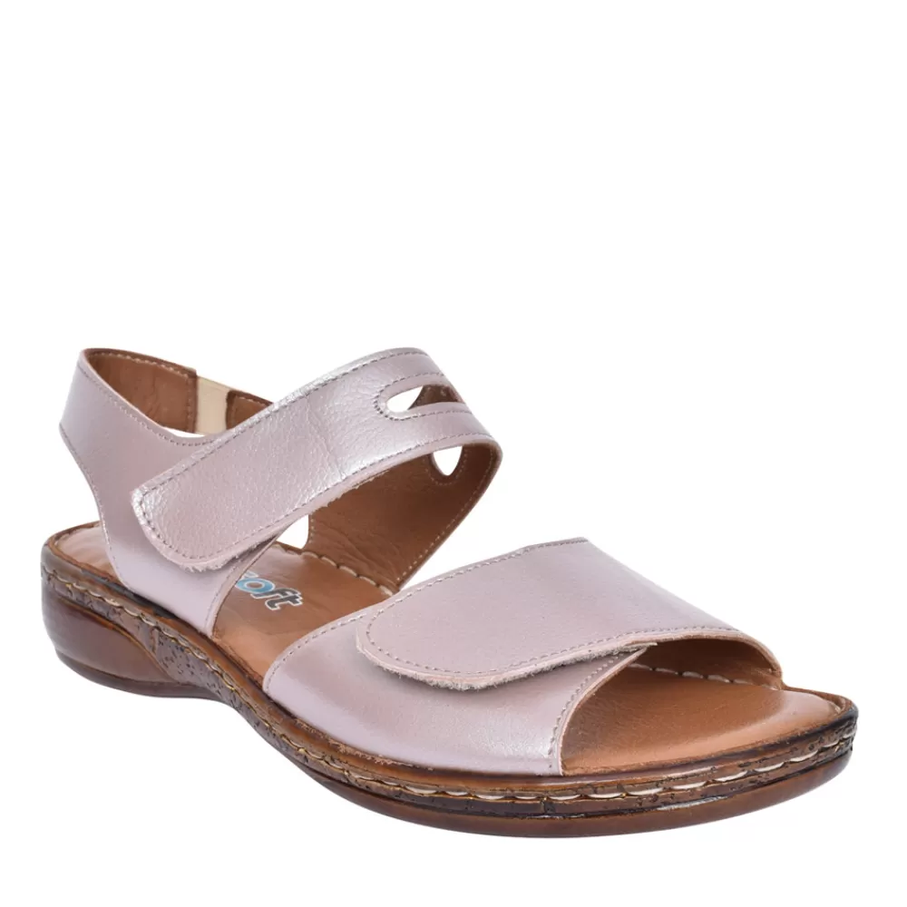 Ladies FOOTSOFT Ladies Sadie Sandal In Pewter