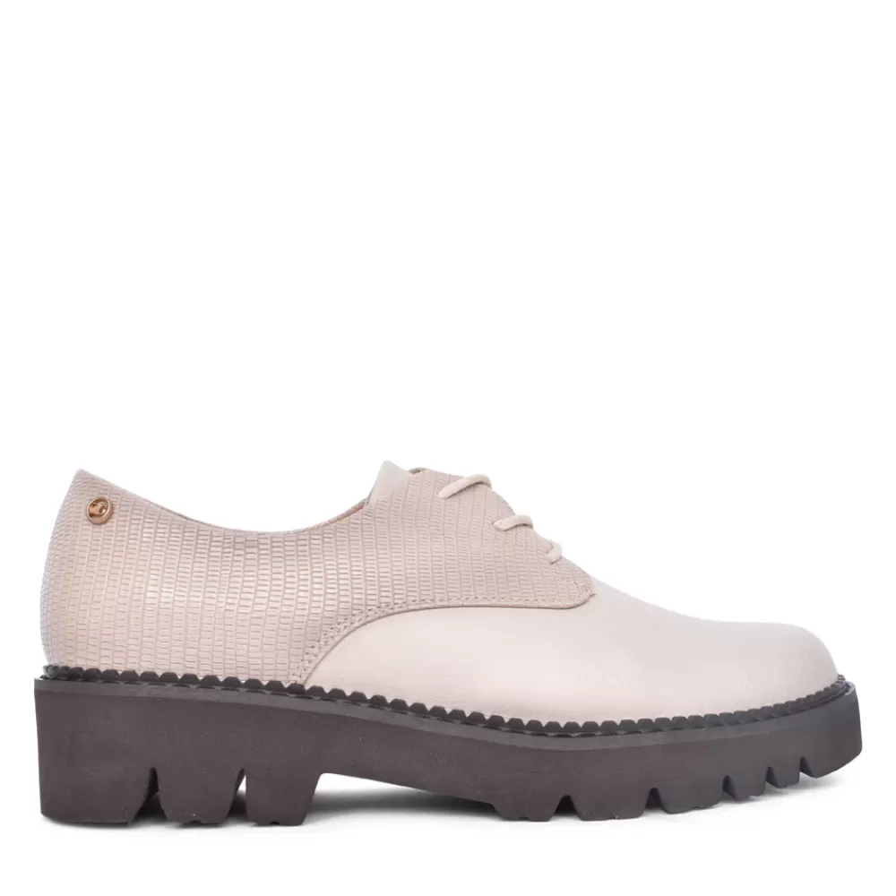 Ladies ZANNI & CO Ladies Safed Laced Shoe In Beige
