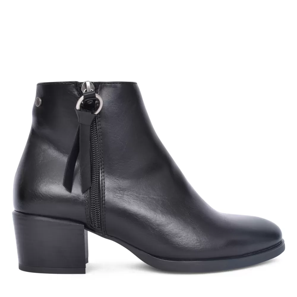 Ladies PATRIZIO COMO Ladies Samen Block Heel Ankle Boot In Black