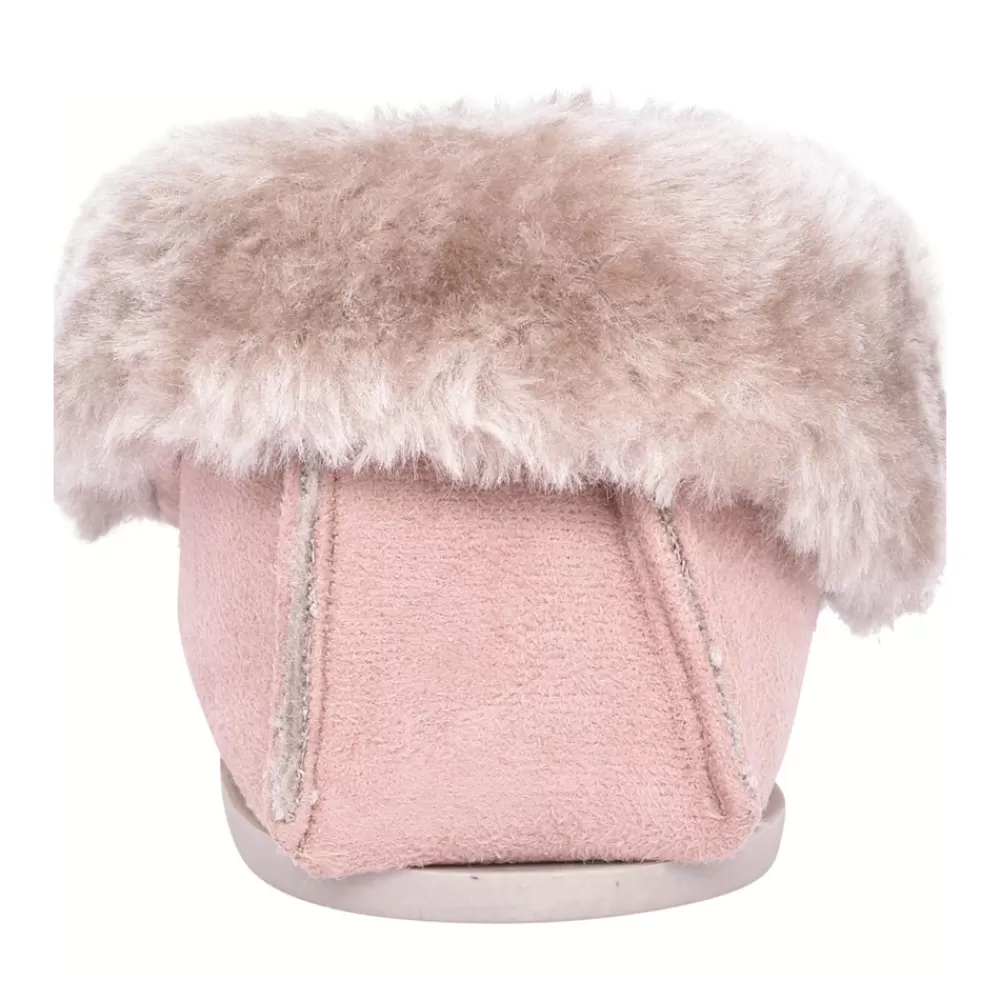 Ladies ELLA Ladies Sammy Fur Lined Moccasin Slipper In Mink
