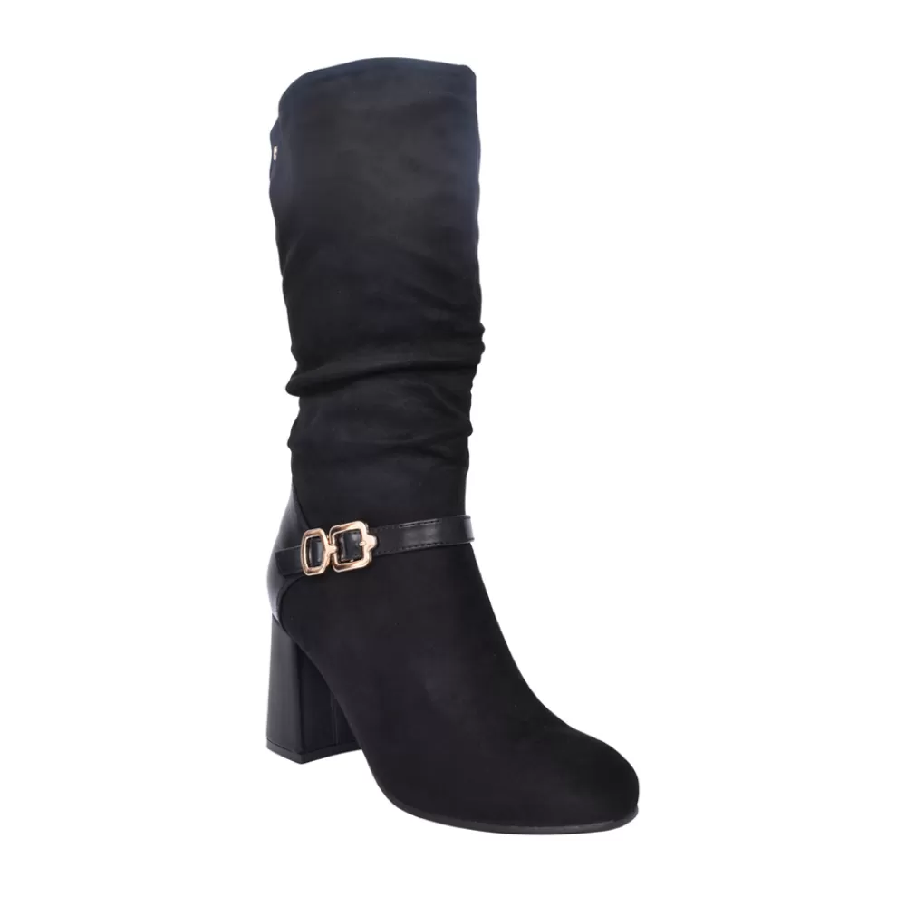 Ladies ZANNI & CO Ladies Sidhum Medium Heel Calf Boot In Black