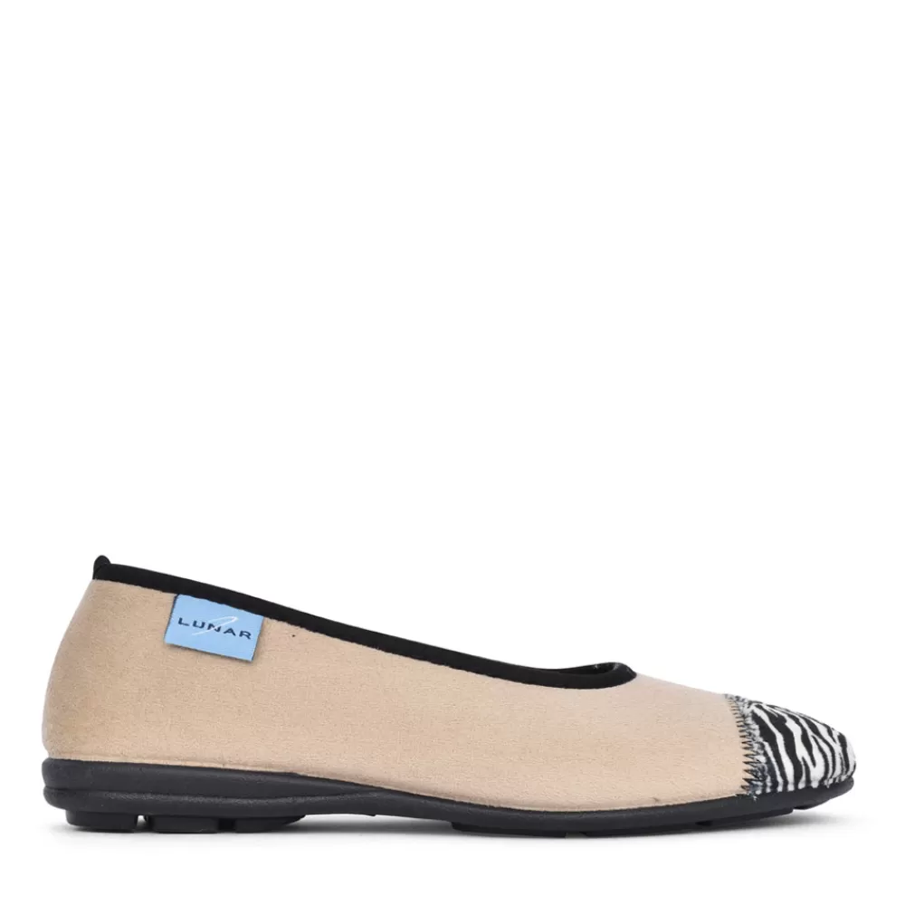 Ladies LUNAR Ladies Sizzle Kla151 Pump Slipper In Beige