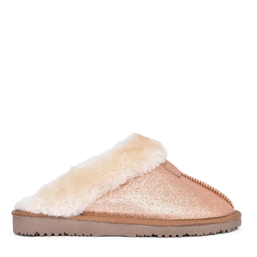 Ladies ELLA Ladies Sparkle Mule Slipper In Rose