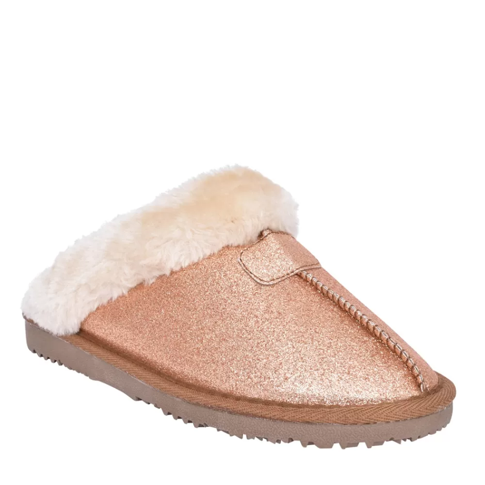 Ladies ELLA Ladies Sparkle Mule Slipper In Rose