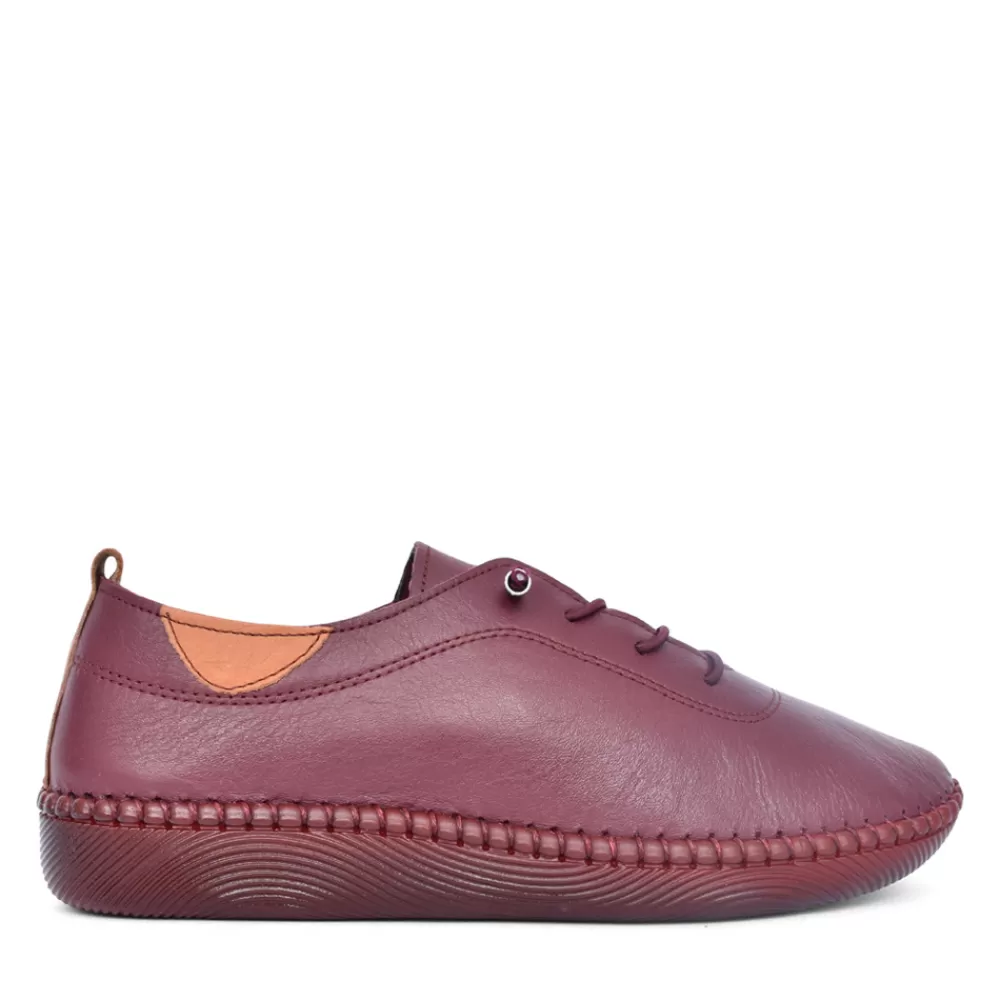 Ladies LUNAR Ladies St. Vincent Fle032 Slip-On Shoe In Burgandy