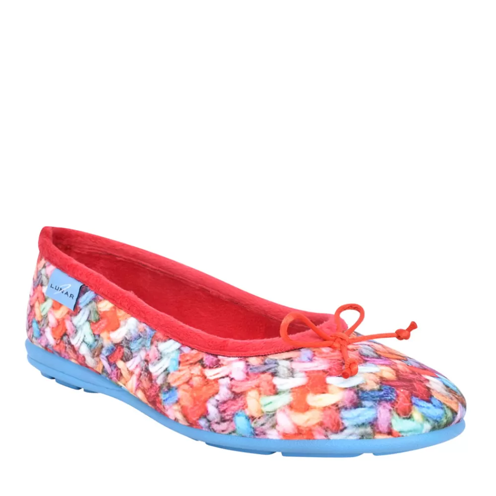 Ladies LUNAR Ladies Swizzle Kla128 Slipper In Red