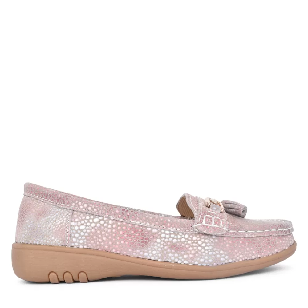 Ladies JO & JOE Ladies Tahiti Wide Fitting Slip-On Shoe In Blush
