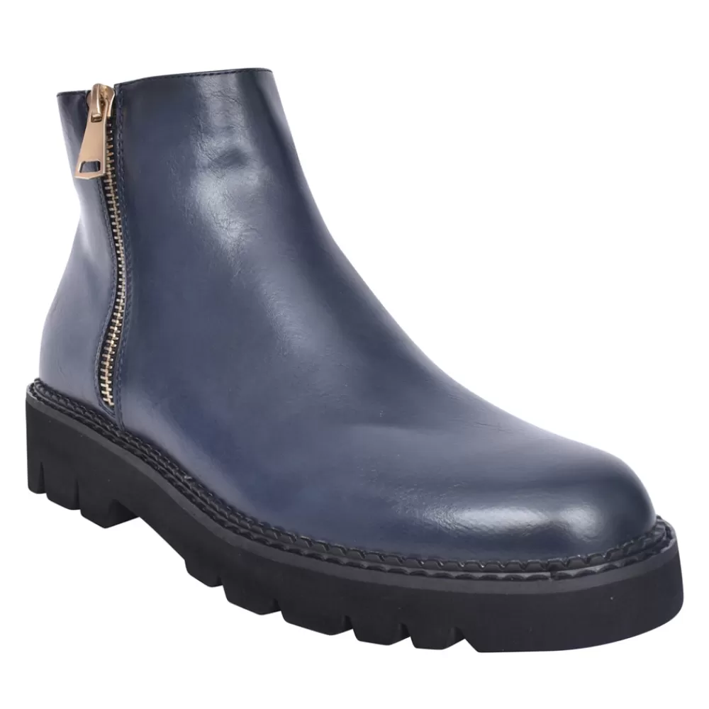 Ladies ZANNI & CO Ladies Tamra Ankle Boot In Navy