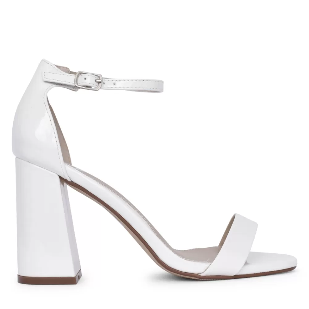 Ladies MILLIE & CO Ladies Tasha Block Heel Sandal In White