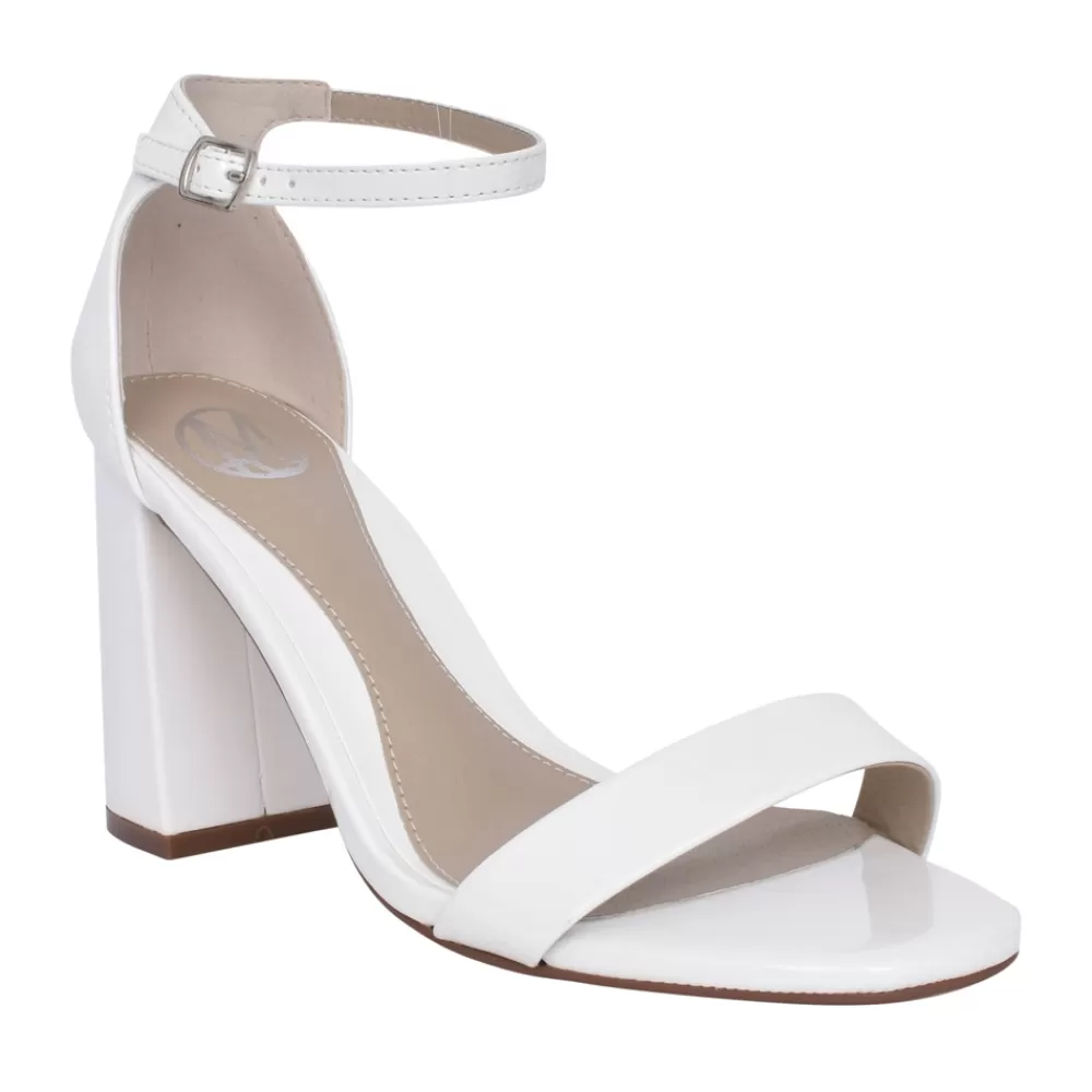 Ladies MILLIE & CO Ladies Tasha Block Heel Sandal In White