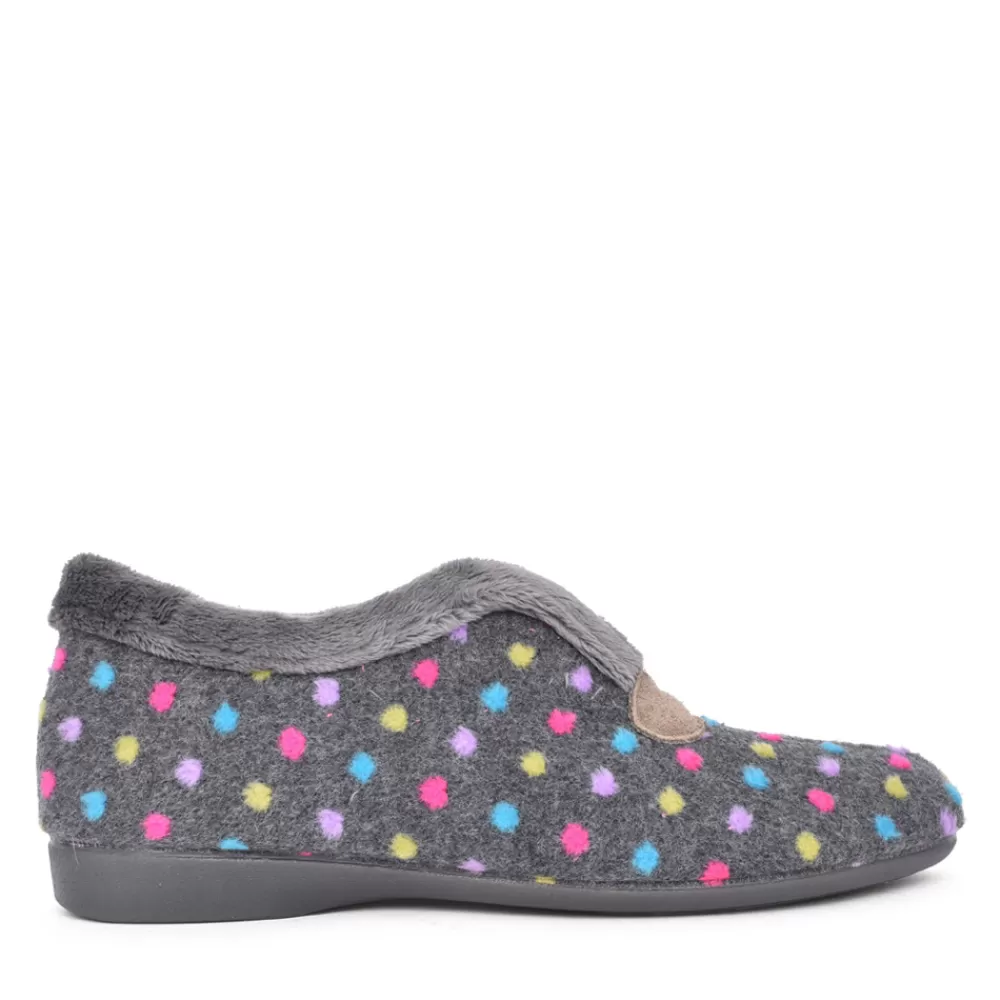 Ladies LUNAR Ladies Tennessee Klz065 Slipper In Grey