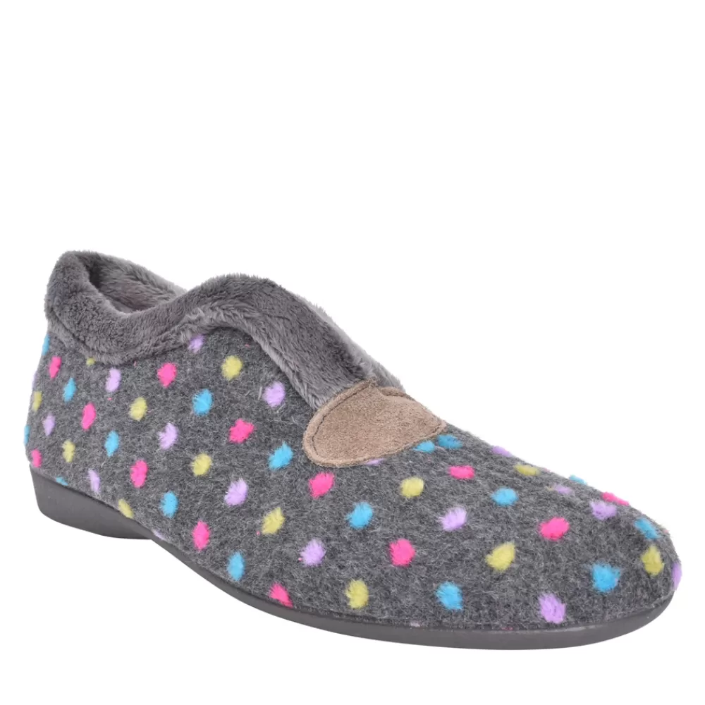 Ladies LUNAR Ladies Tennessee Klz065 Slipper In Grey