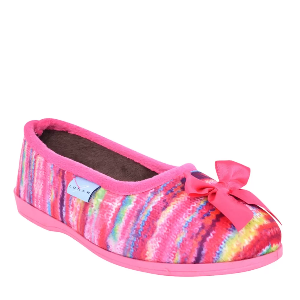 Ladies LUNAR Ladies Twizzle Ii Klw003 Pump Slipper In Pink