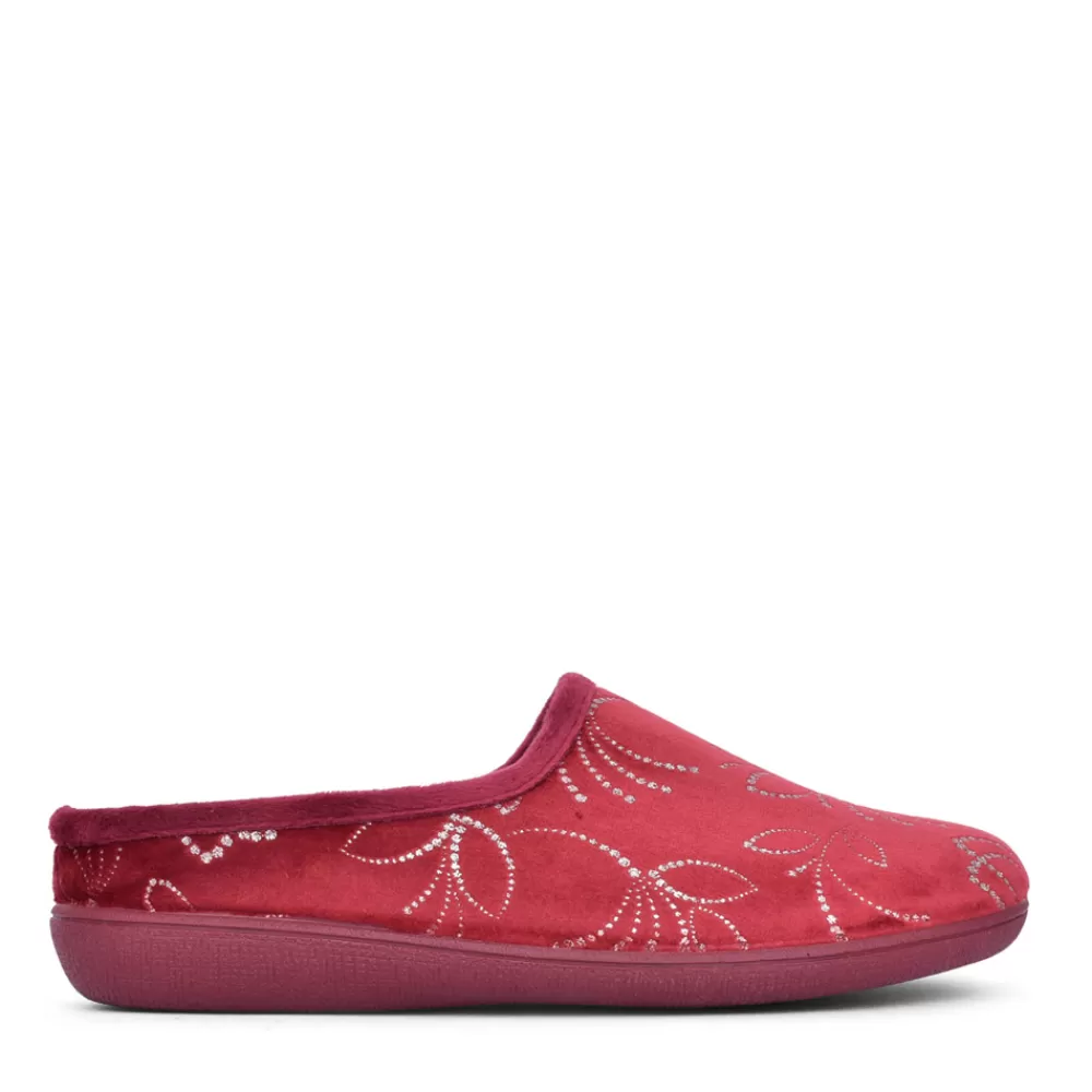 Ladies LOTUS Ladies Ulh045 Mule Slipper In Red