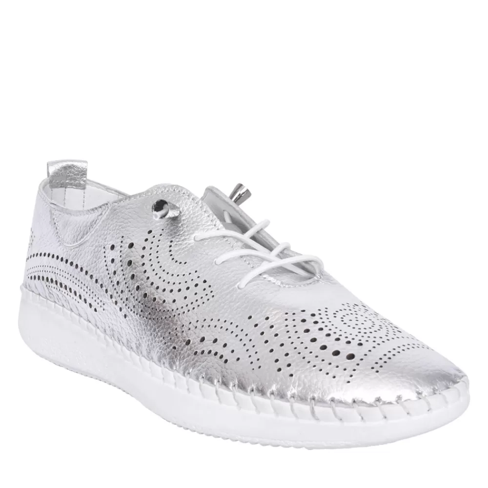 Ladies LOTUS Ladies Uls327 Katya Slip-On Traner In Silver