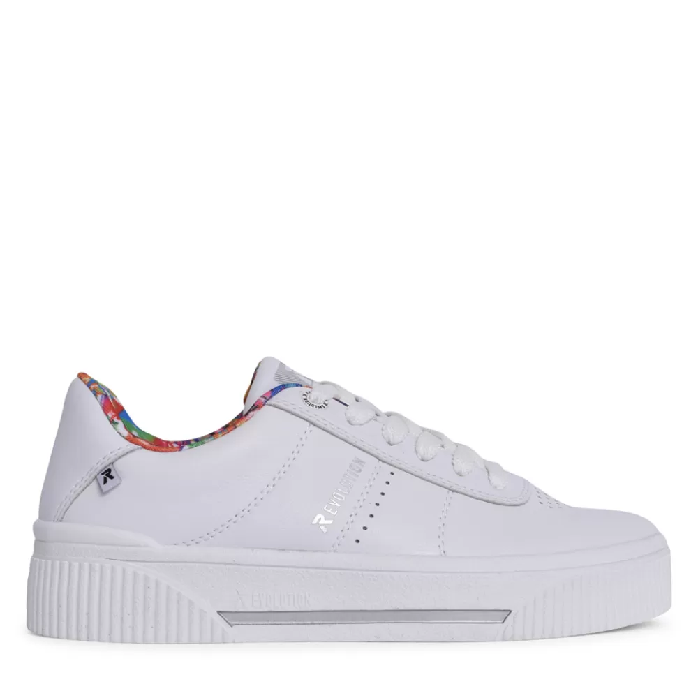 Ladies RIEKER EVOLUTION Ladies W0702 Laced Trainer In White