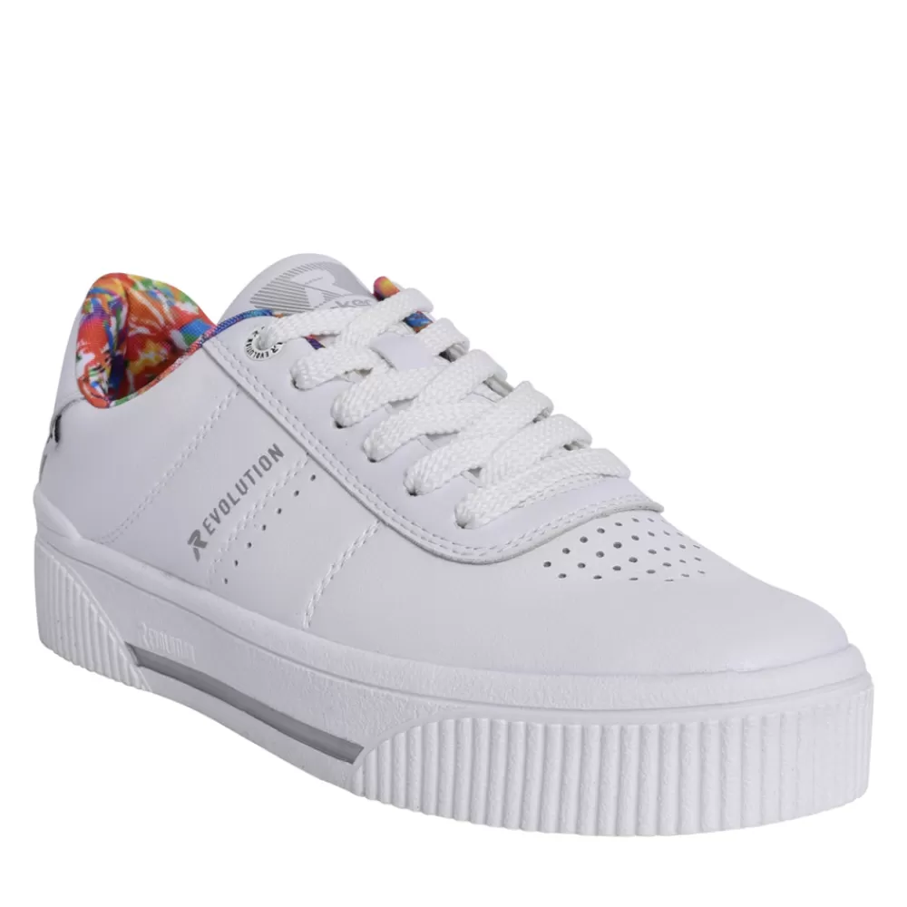 Ladies RIEKER EVOLUTION Ladies W0702 Laced Trainer In White