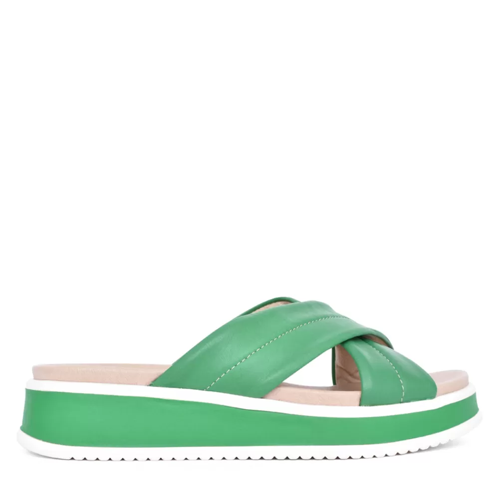 Ladies RIEKER EVOLUTION Ladies W0802 Mule Sandal In Green