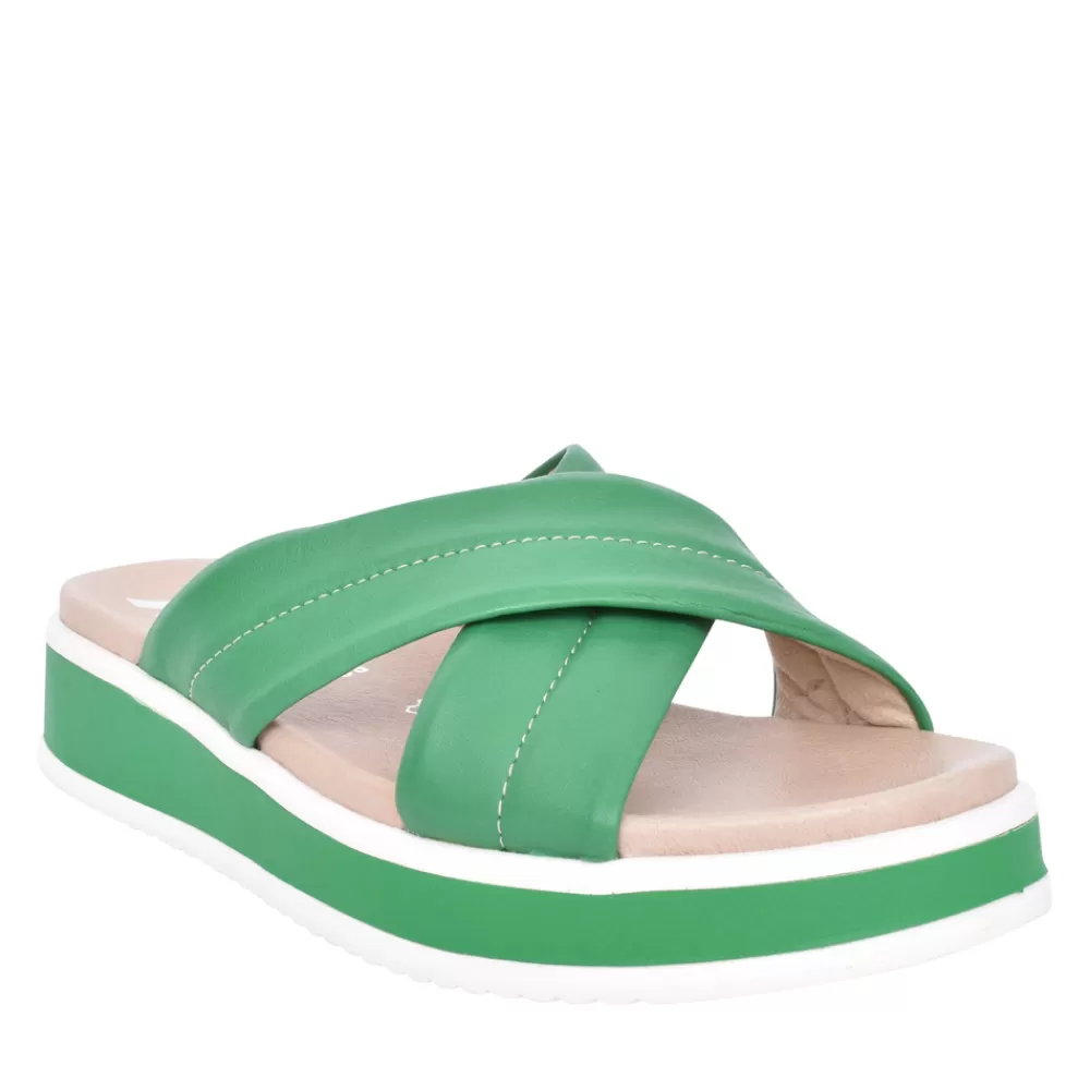 Ladies RIEKER EVOLUTION Ladies W0802 Mule Sandal In Green