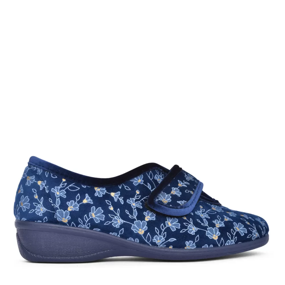 Ladies LOTUS Ladies Wilma Wedge Slipper In Blue