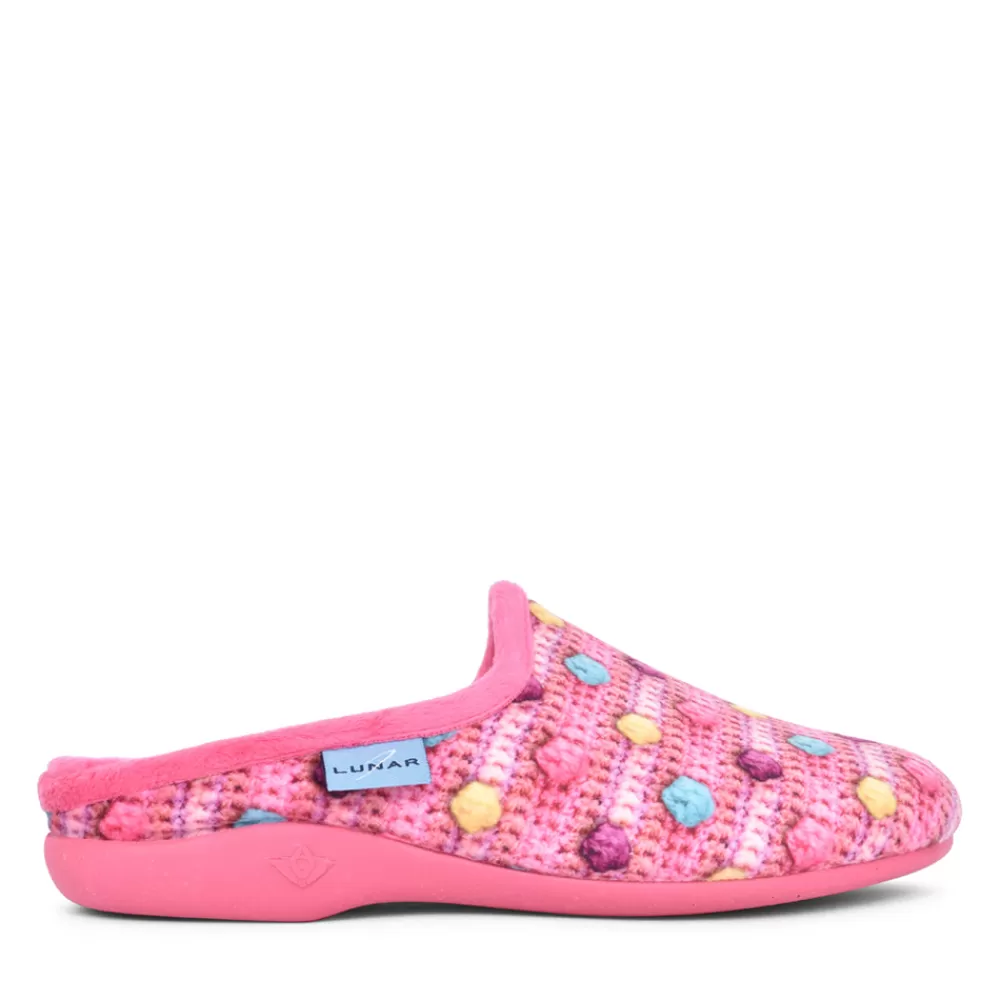 Ladies LUNAR Ladies Winova Kla177 Mule Slipper In Pink