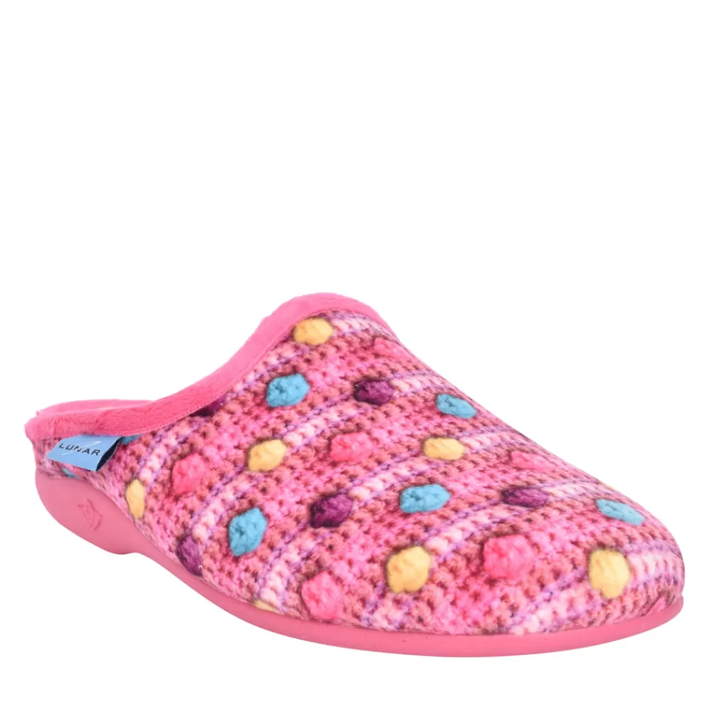 Ladies LUNAR Ladies Winova Kla177 Mule Slipper In Pink