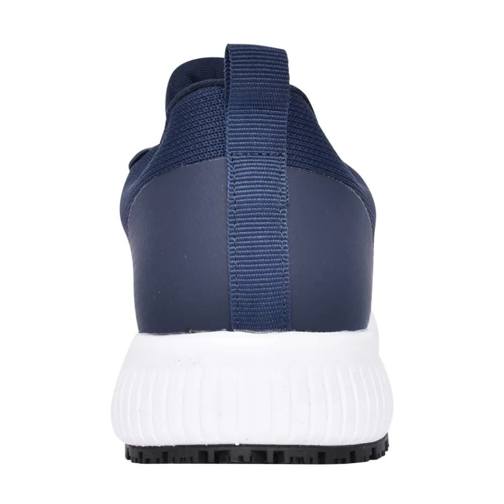 Ladies SKECHERS Ladies Workwear 77222Ec Squad Sr Laced Trainer In Navy