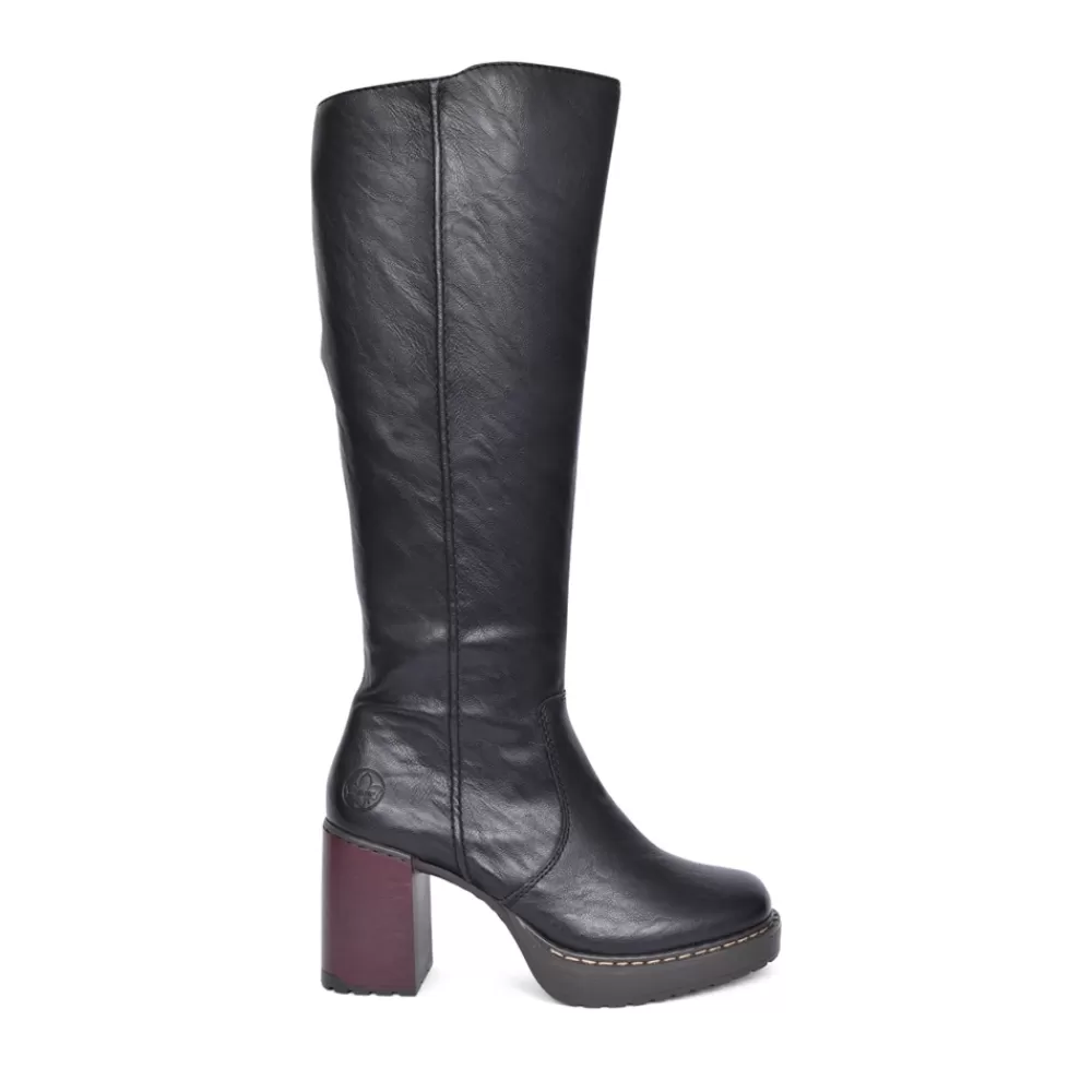 Ladies RIEKER Ladies Y4190 Long Leg Boot In Black