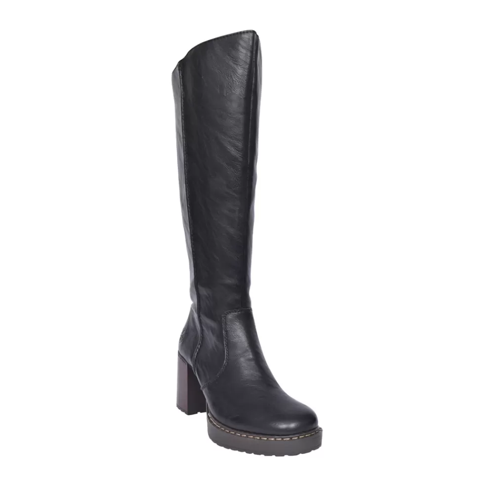 Ladies RIEKER Ladies Y4190 Long Leg Boot In Black