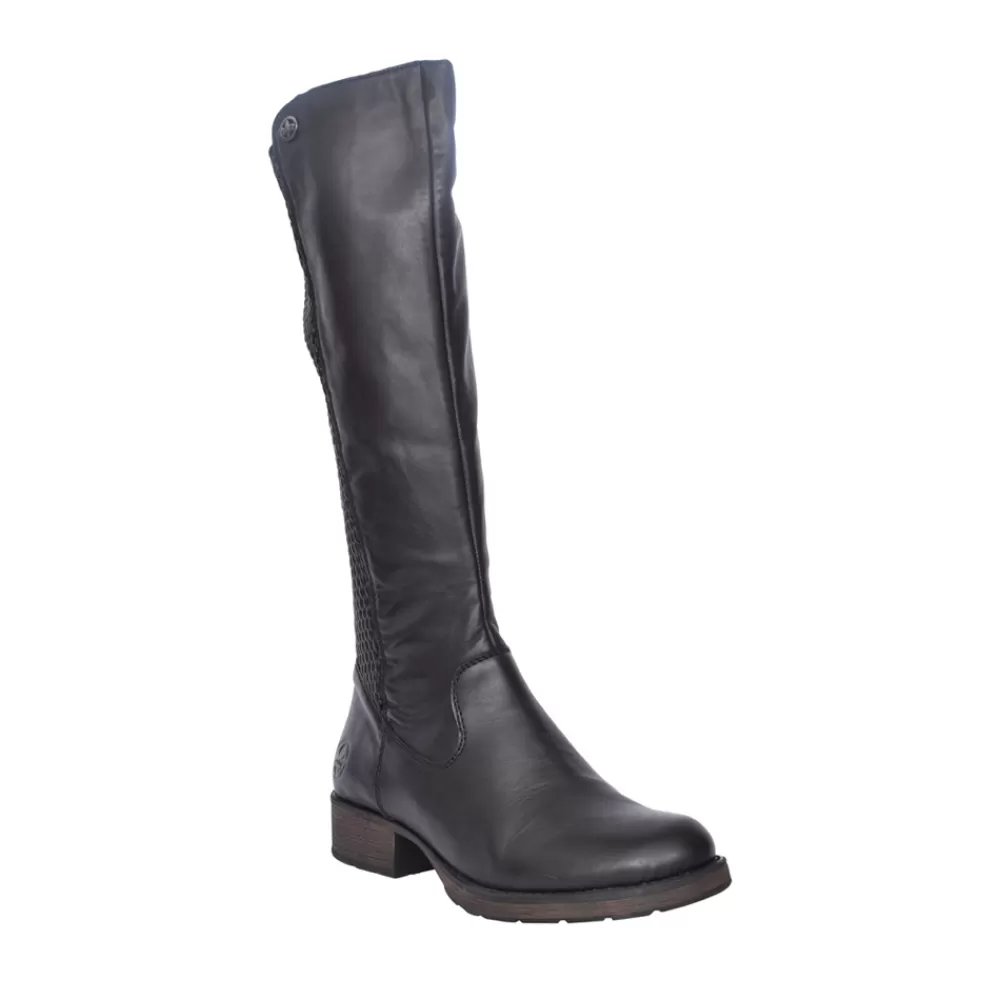 Ladies RIEKER Ladies Z9591 Long Leg Boot In Black