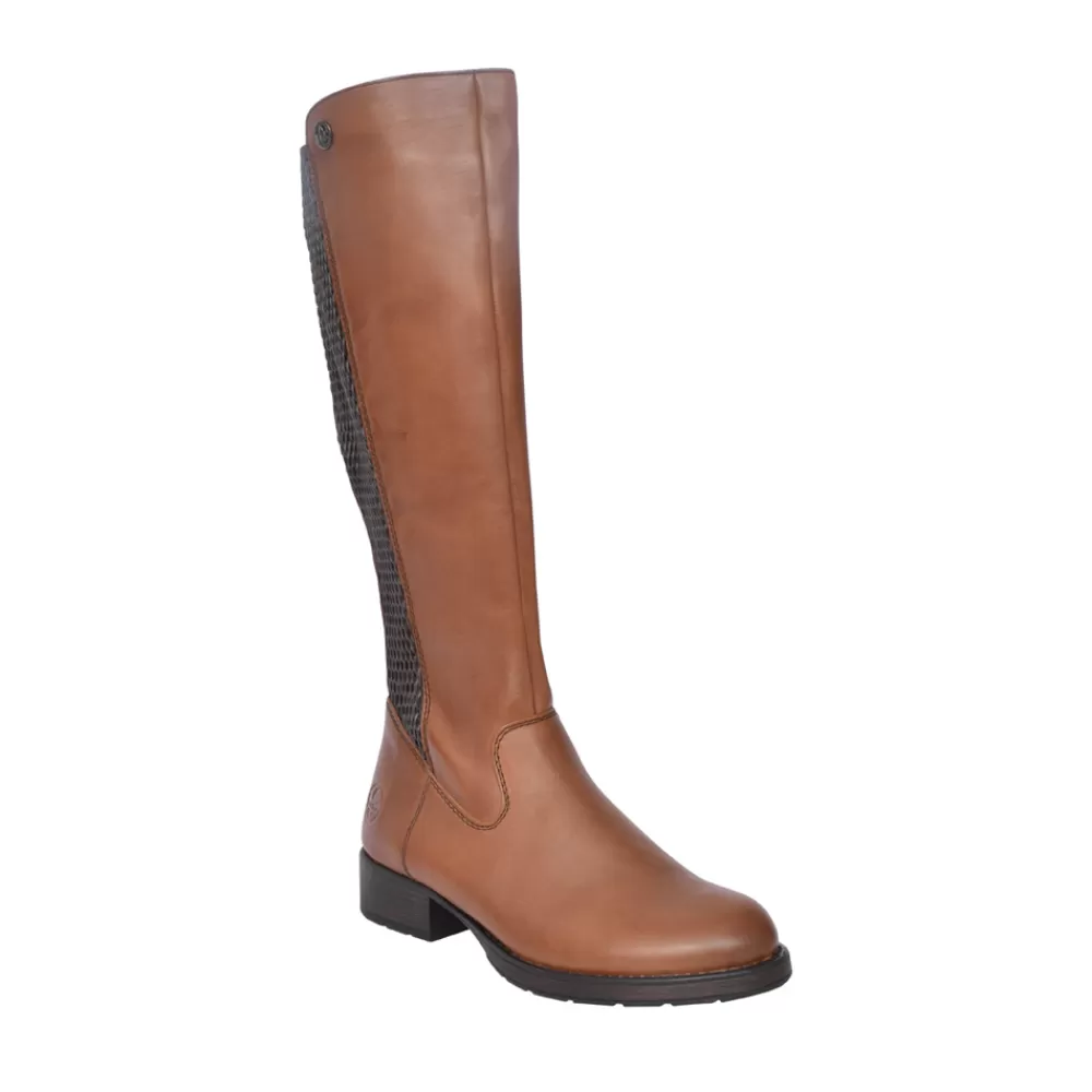 Ladies RIEKER Ladies Z9591 Long Leg Boot In Brown