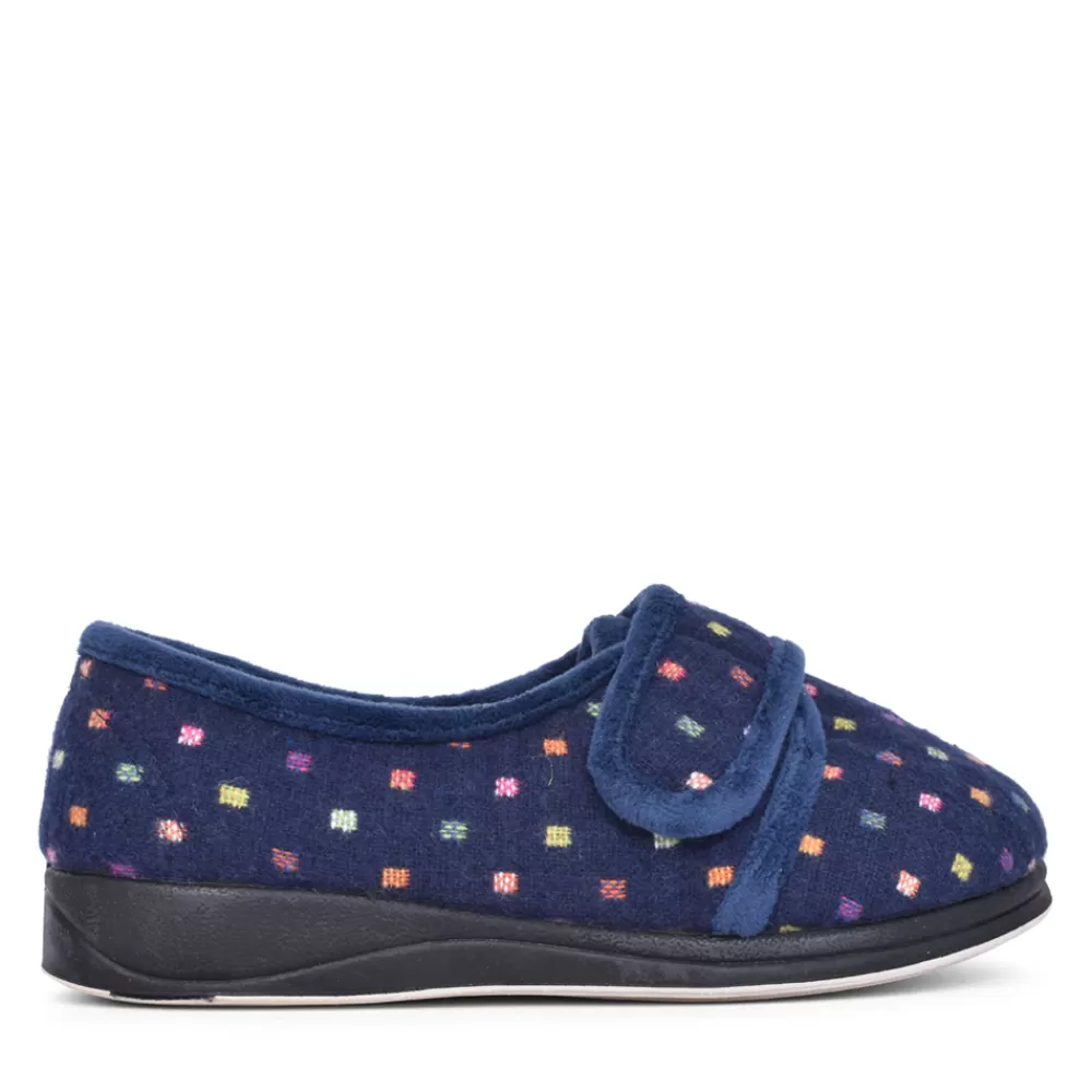Ladies PADDERS Lotty Slipper In Navy