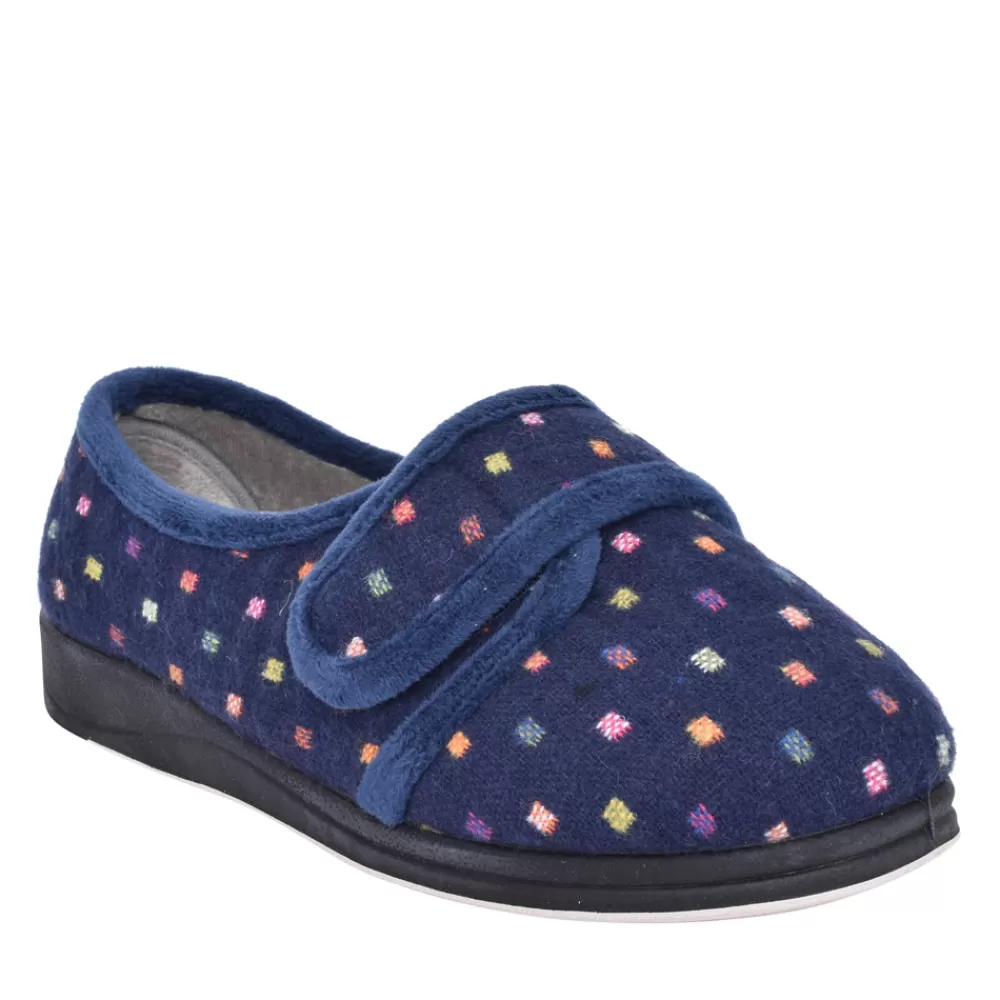 Ladies PADDERS Lotty Slipper In Navy