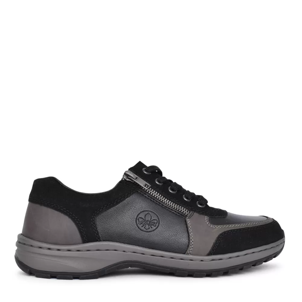 Mens RIEKER Mens 03322 Laced Shoe In Black