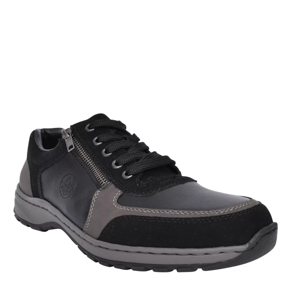 Mens RIEKER Mens 03322 Laced Shoe In Black