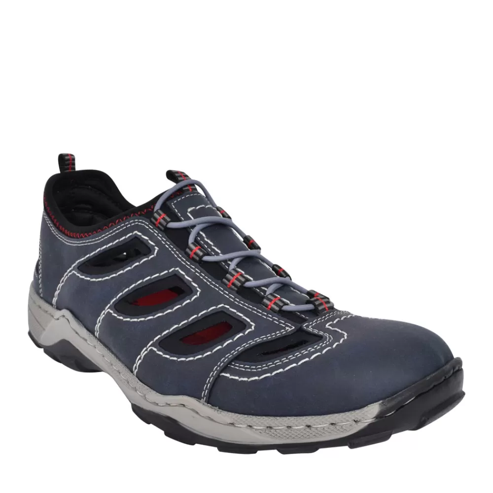 Mens RIEKER Men's 08065 Slip On Walking Shoe In Navy
