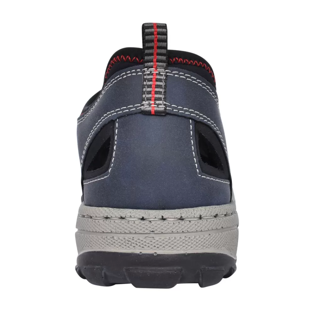 Mens RIEKER Men's 08065 Slip On Walking Shoe In Navy
