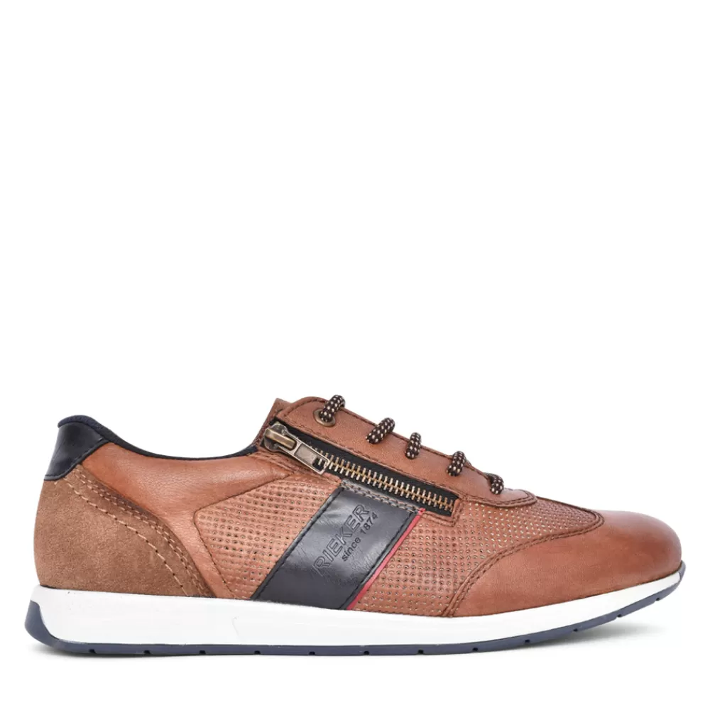 Mens RIEKER Mens 11927 Laced Shoe In Tan