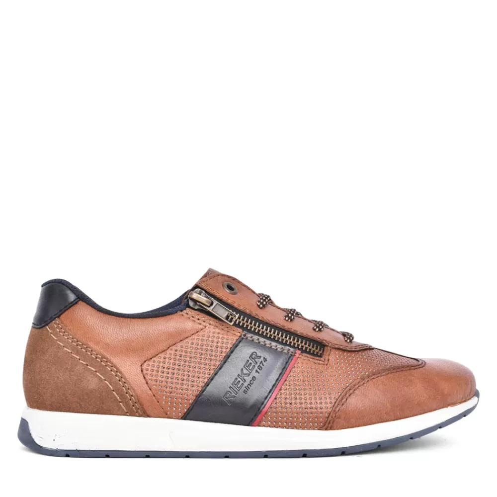 Mens RIEKER Mens 11927 Laced Shoe In Tan