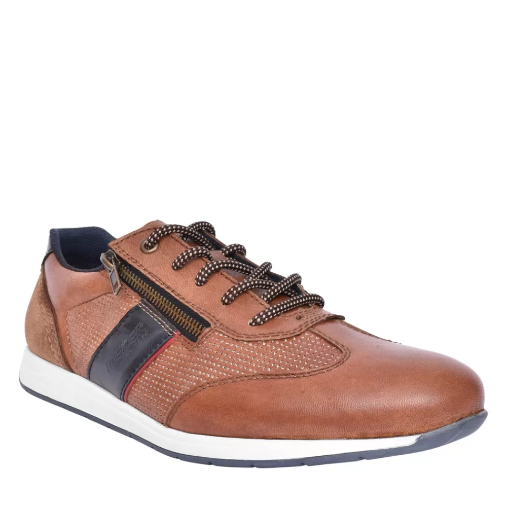 Mens RIEKER Mens 11927 Laced Shoe In Tan