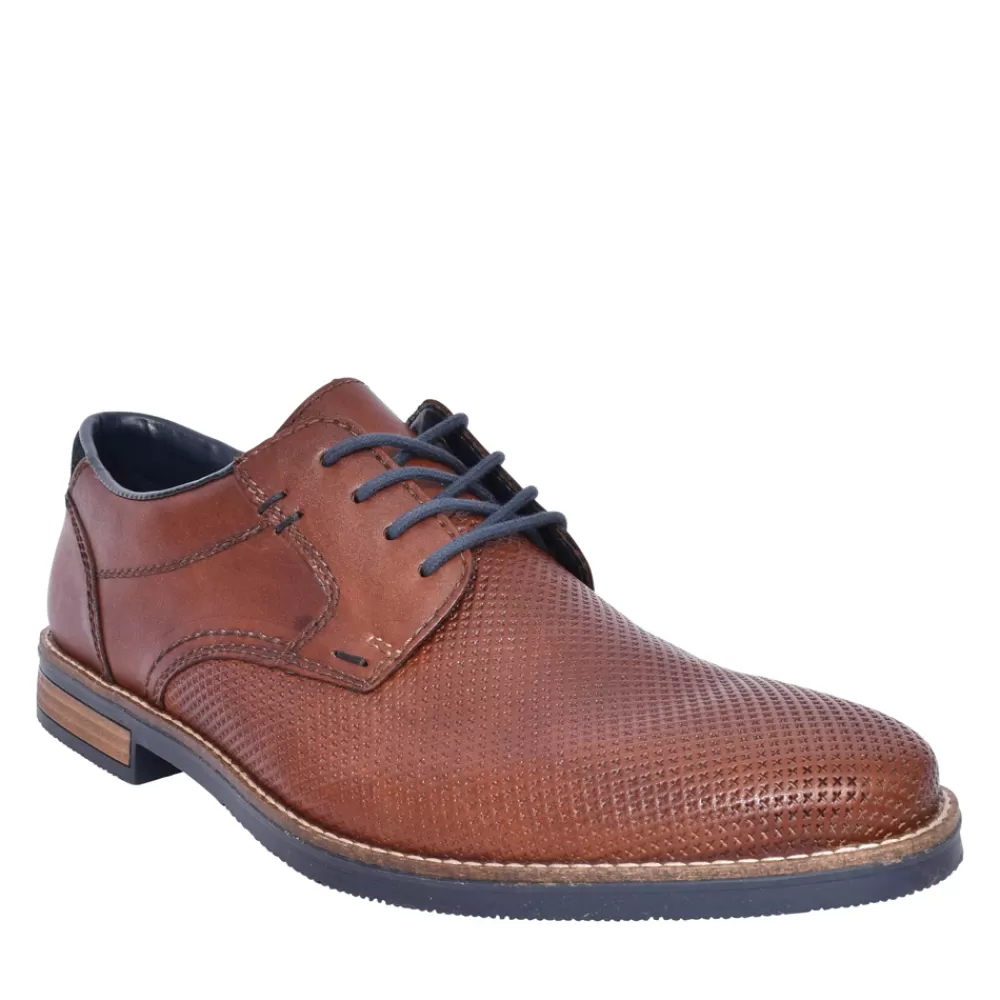 Mens RIEKER Mens 13511 Laced Shoe In Tan