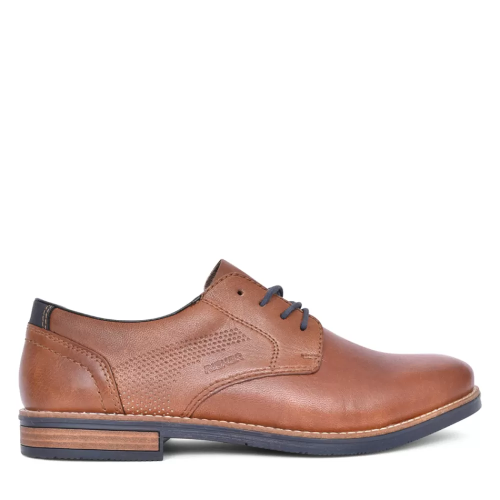 Mens RIEKER Mens 13516 Laced Shoe In Tan