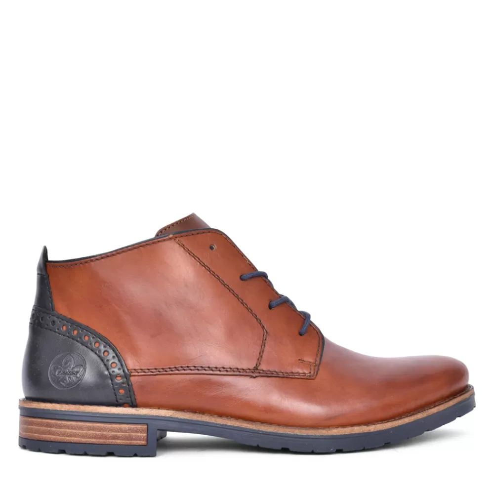 Mens RIEKER Mens 14605 Laced Ankle Boot In Tan