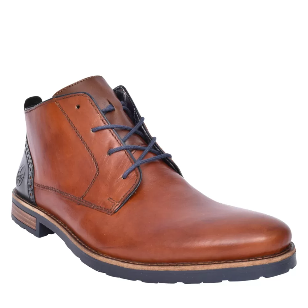 Mens RIEKER Mens 14605 Laced Ankle Boot In Tan