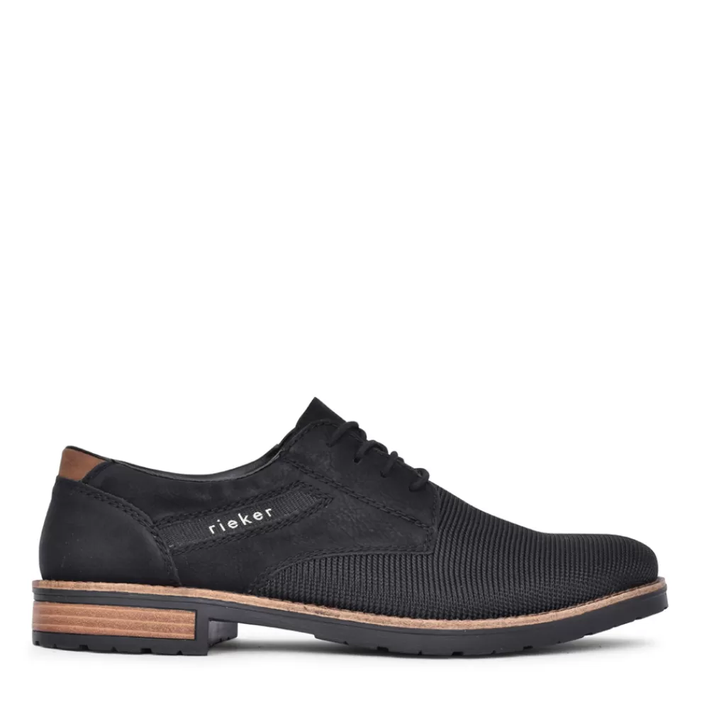 Mens RIEKER Mens 14614 Laced Shoe In Black