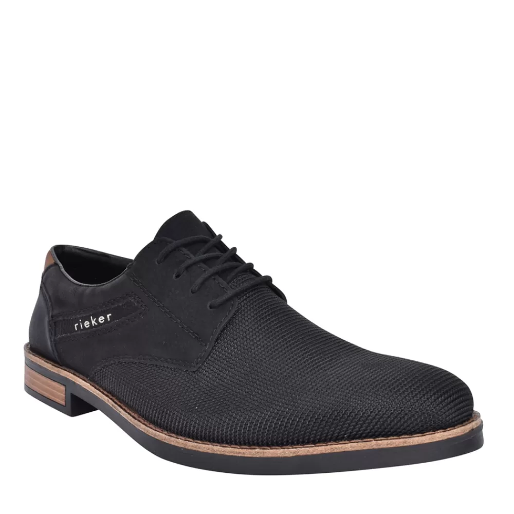 Mens RIEKER Mens 14614 Laced Shoe In Black